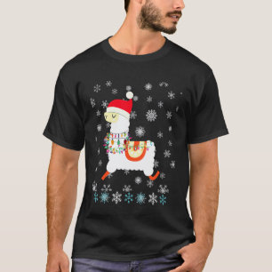 Weihnachts-Lama Weihnachts-Lama Weihnachtsmann-H T-Shirt