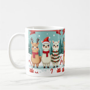 Weihnachts-Lamas-Parade  Kaffeetasse