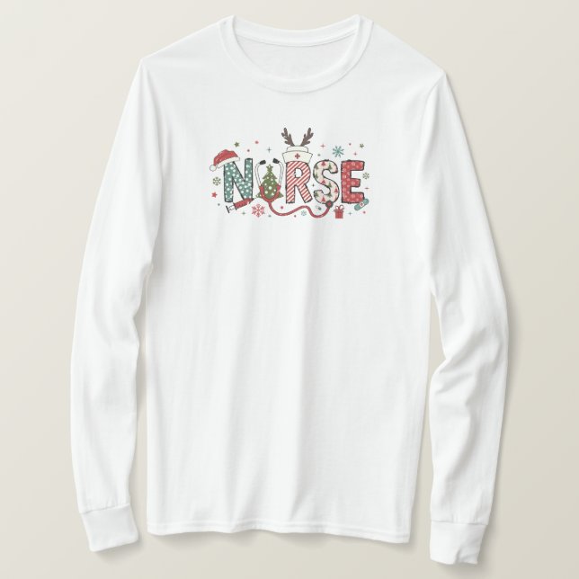 Weihnachts-Langschläfer-Shirt T-Shirt (Design vorne)