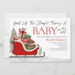 Weihnachts-Last Up Sleigh Winter Baby Dusche Einladung