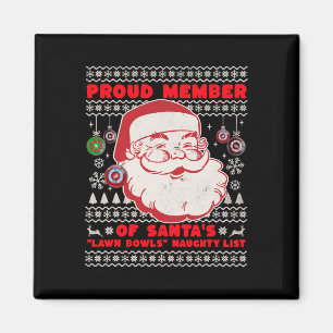 Weihnachts-Lawn Bowls Idee für Männer und Santas W Magnet