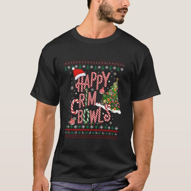 Weihnachts-Lawn Bowls Idee Weihnachtsbaum Weihnach T-Shirt (Vorderseite)