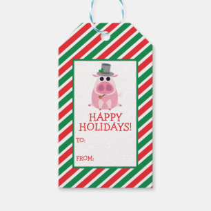 Weihnachts Leary the Pig Geschenkanhänger