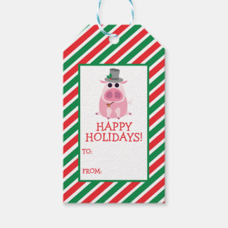 Weihnachts Leary the Pig Geschenkanhänger