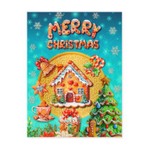 Weihnachts-Lebkuchen Candy House und Neujahr