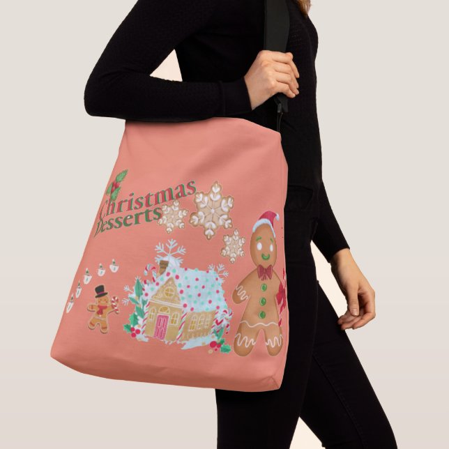 Weihnachts-Lebkuchen-Crossbody-Tasche Tragetaschen Mit Langen Trägern (Von Nahem)