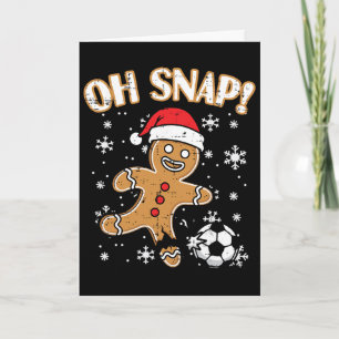 Weihnachts-Lebkuchen-Fußball Oh Snap Lustiges Weih Karte
