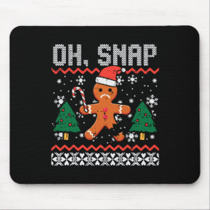 Weihnachts-Lebkuchen gebrochen Oh schlage hässlich Mousepad