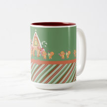 Weihnachts-Lebkuchen-Haus Heiße Schokolade Zwei-To