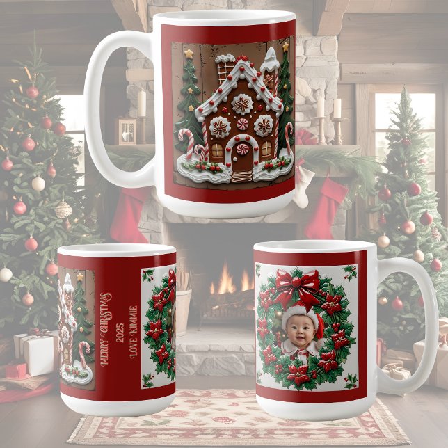 Weihnachts-Lebkuchen-Haus individuell anpassbar Kaffeetasse (Von Creator hochgeladen)