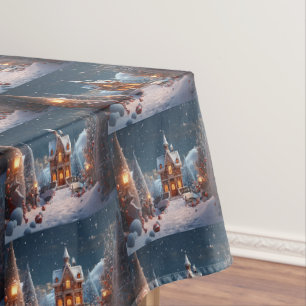 Weihnachts-Lebkuchen-Haus Starry Night Tischdecke