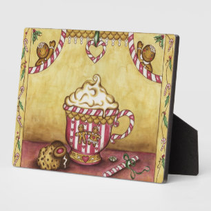 Weihnachts-Lebkuchen-Kaffee Art Deco Fotoplatte