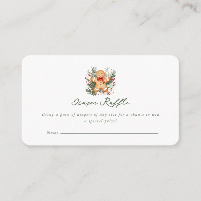 Weihnachts-Lebkuchen Kinderdusche Einladung (Vorderseite)