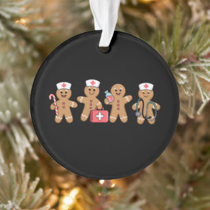 Weihnachts-Lebkuchen-Krankenschwester-Team-Geschen Ornament