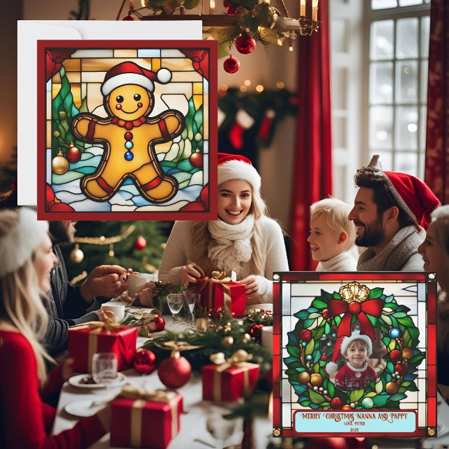 Weihnachts-Lebkuchen Mann Imitate Festglaskarte (Von Creator hochgeladen)