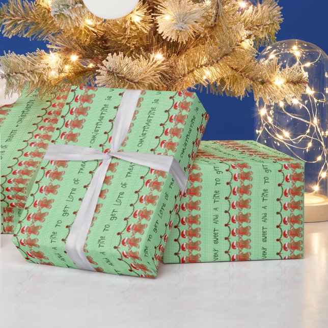 Weihnachts-Lebkuchen Männer für Kinderspass Geschenkpapier (Feiertage)