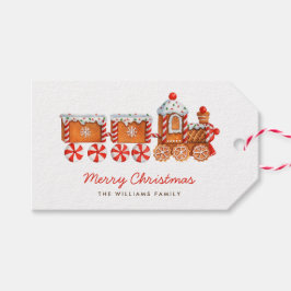 Weihnachts-Lebkuchen & Pfefferminzbahn Geschenkanhänger