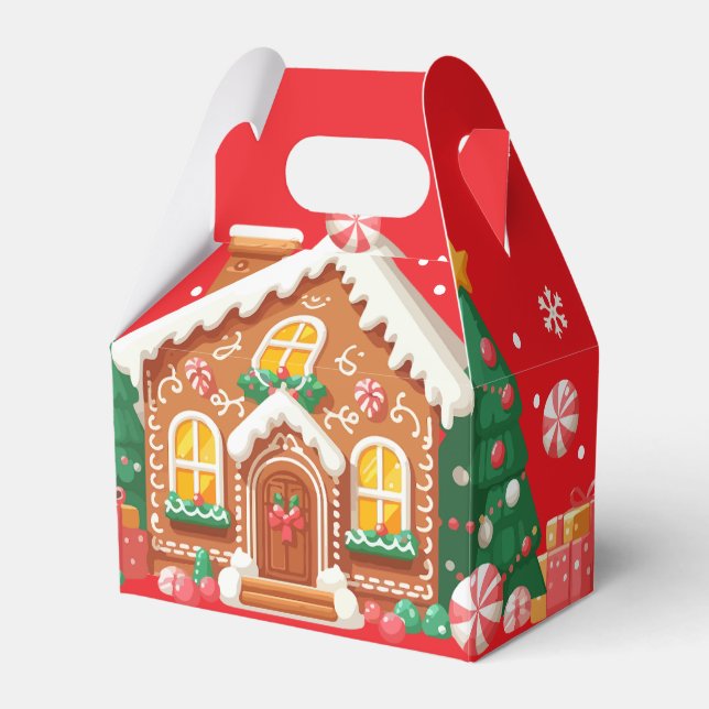 Weihnachts-Lebkuchenhäuschen  Geschenkschachtel (Vorderseite)