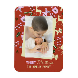 Weihnachts-Leckereien Feierliche Familienfeier Fot Magnet