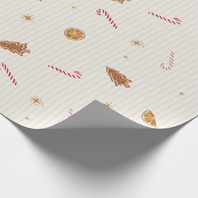 Weihnachts-Leckereien Lebkuchen + Kaninchen Geschenkpapier (Ecke)