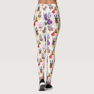 Weihnachts-Leggings mit farbenfrohen Spielzeughänd Leggings