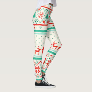 Weihnachts-Leggings/Rentiere und Herz Leggings