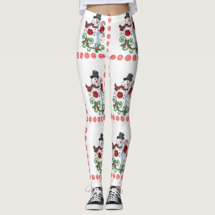Weihnachts-Leggings, Schneemann Leggings