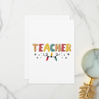 Weihnachts-Lehrerin Dankeskarte