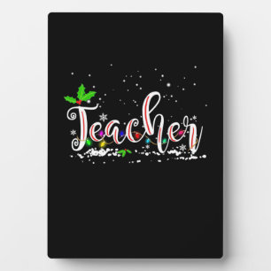 Weihnachts-Lehrerin Fotoplatte