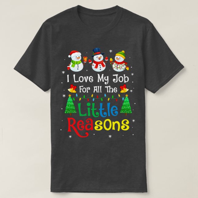 Weihnachts-LehrerIn Liebe ich meinen Job für alle T-Shirt (Design vorne)