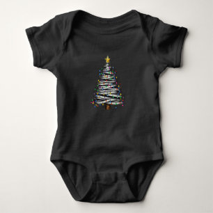Weihnachts-Leuchtturm Baby Strampler