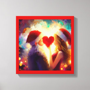 Weihnachts-Liebe 1 Leinwanddruck