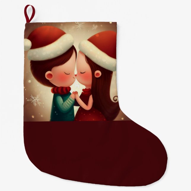 Weihnachts-Liebe 2 Großer Weihnachtsstrumpf (Vorderseite)