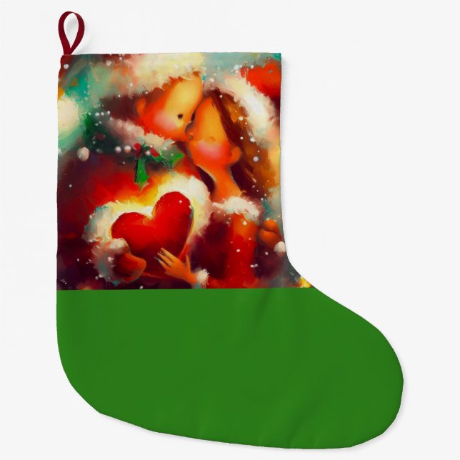 Weihnachts-Liebe 3 Großer Weihnachtsstrumpf (Vorderseite)