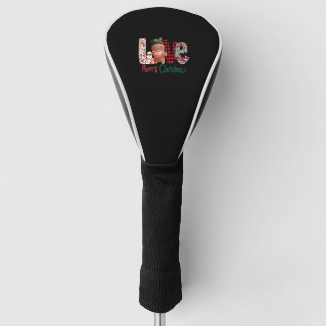 Weihnachts-Liebe Gingerbrot Golf Headcover (Vorderseite)