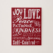Weihnachts-Liebe Joy Fruit of the Spirit Typografy
