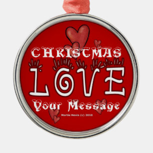 Weihnachts-Liebe - Maßgeschneidert - Ornament Aus Metall