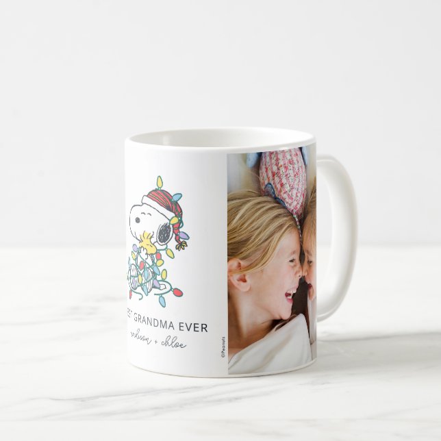 Weihnachts-Liebe und Lichter - Bestes Oma-Foto Kaffeetasse (VorderseiteRechts)