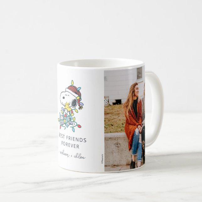 Weihnachts-Liebe und Lichter | Die besten Freunde  Kaffeetasse (VorderseiteRechts)