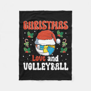 Weihnachts-Liebe und Volleyball Weihnachtssport-De Fleecedecke
