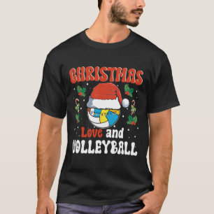 Weihnachts-Liebe und Volleyball Weihnachtssport-De T-Shirt