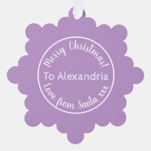 Weihnachts-Liebe von Santa Lila Lilac Ornament Karte