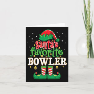 Weihnachts-Lieblings-Bowler-Bowling Karte