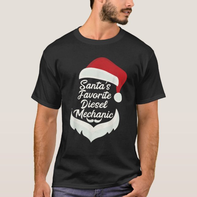 Weihnachts-Lieblings-Diesel-Mechanik Weihnachtsfes T-Shirt (Vorderseite)