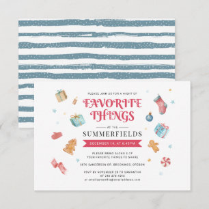 Weihnachts-Lieblings-Dinge Geschenk Swap-Party Einladung