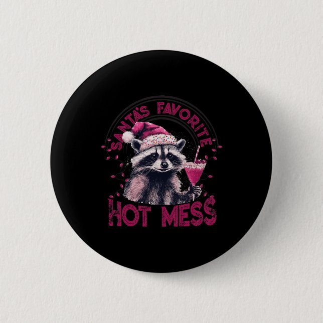 Weihnachts-Lieblings-heiße Weihnachtsfeiertage Fun Button (Vorderseite)