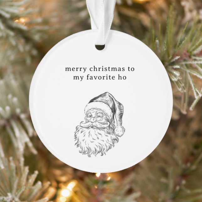 Weihnachts Lieblings-Ho Funny-Weihnachtskarte Ornament (Baum)