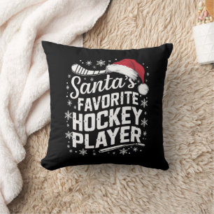 Weihnachts Lieblings-Hockey-Spieler Pajama Weihnac Kissen