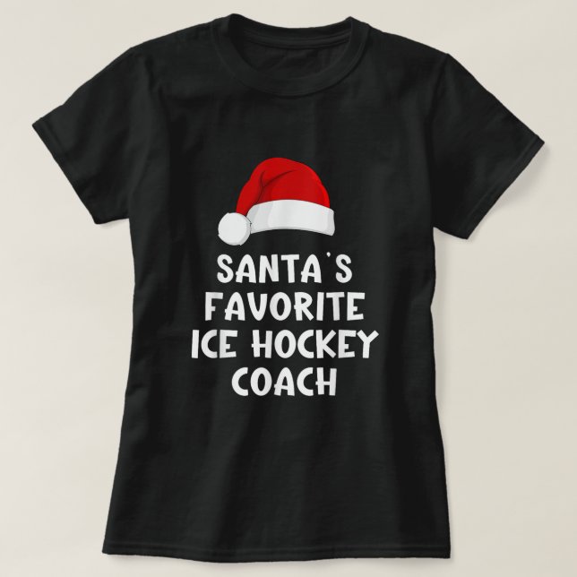 Weihnachts Lieblings-Hockeytrainer Weihnachten T-Shirt (Design vorne)