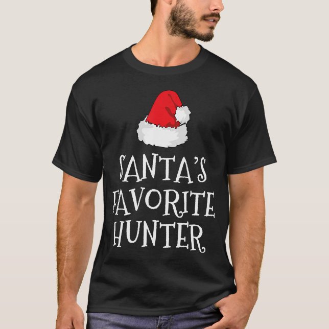 Weihnachts-Lieblings-Jäger Weihnachts-Weihnachts-W T-Shirt (Vorderseite)